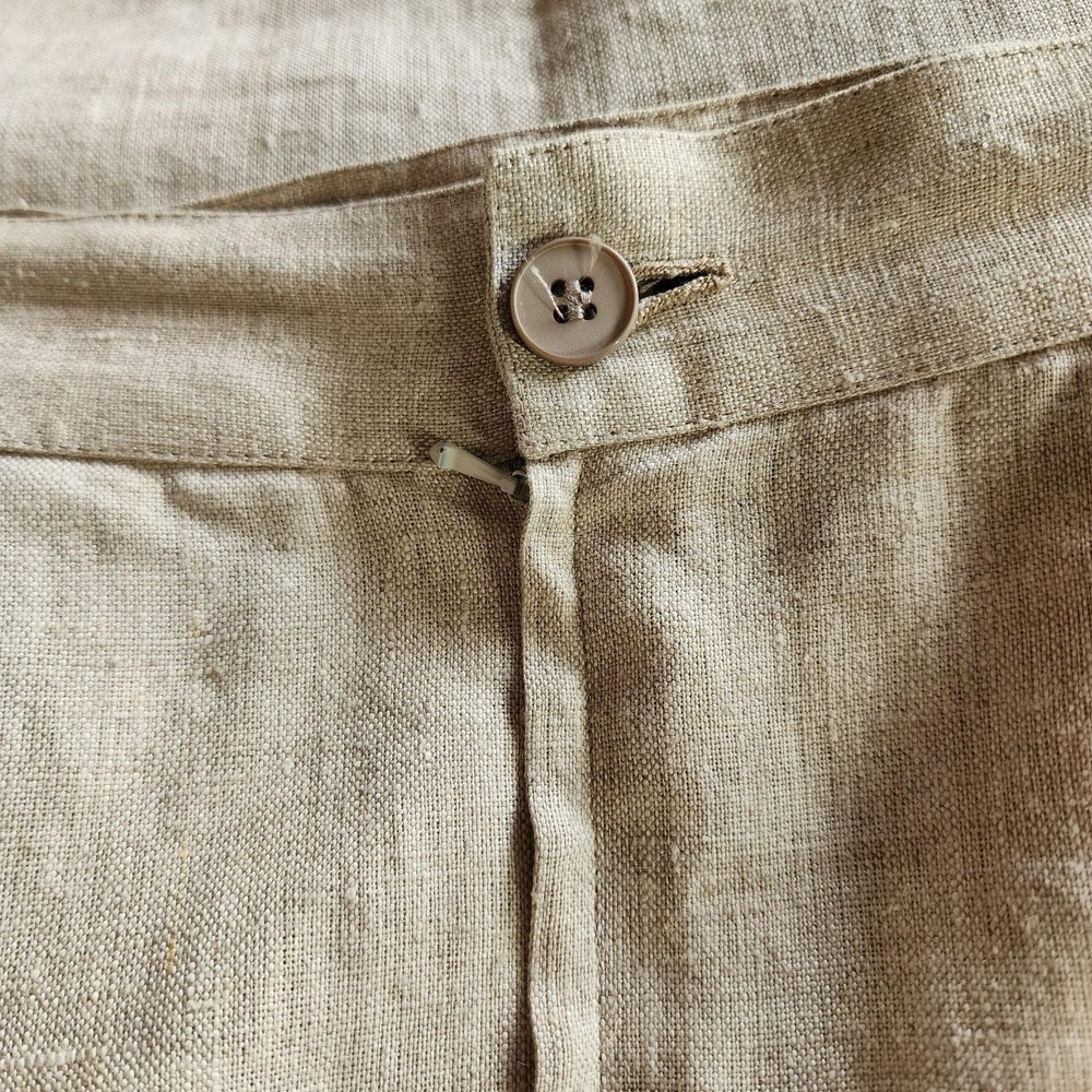 Vintage Fendi 365 1980s Taupe‎ Linen Pencil Skirt XL Made in Italy - Picture 6 of 6